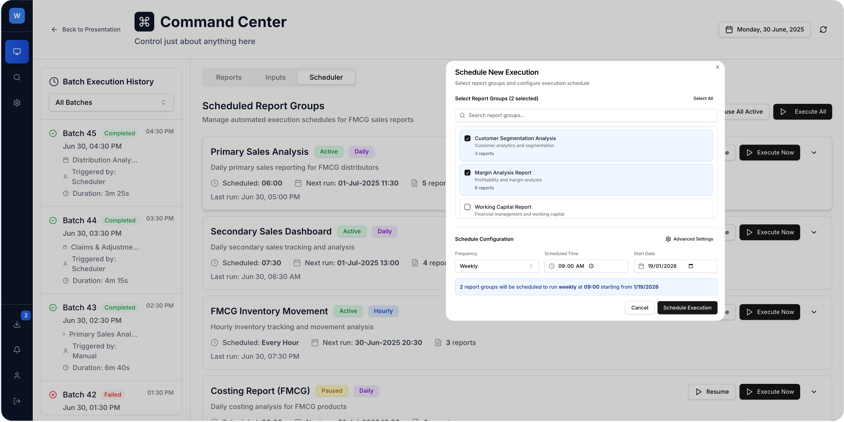 Orchestrate & Audit interface