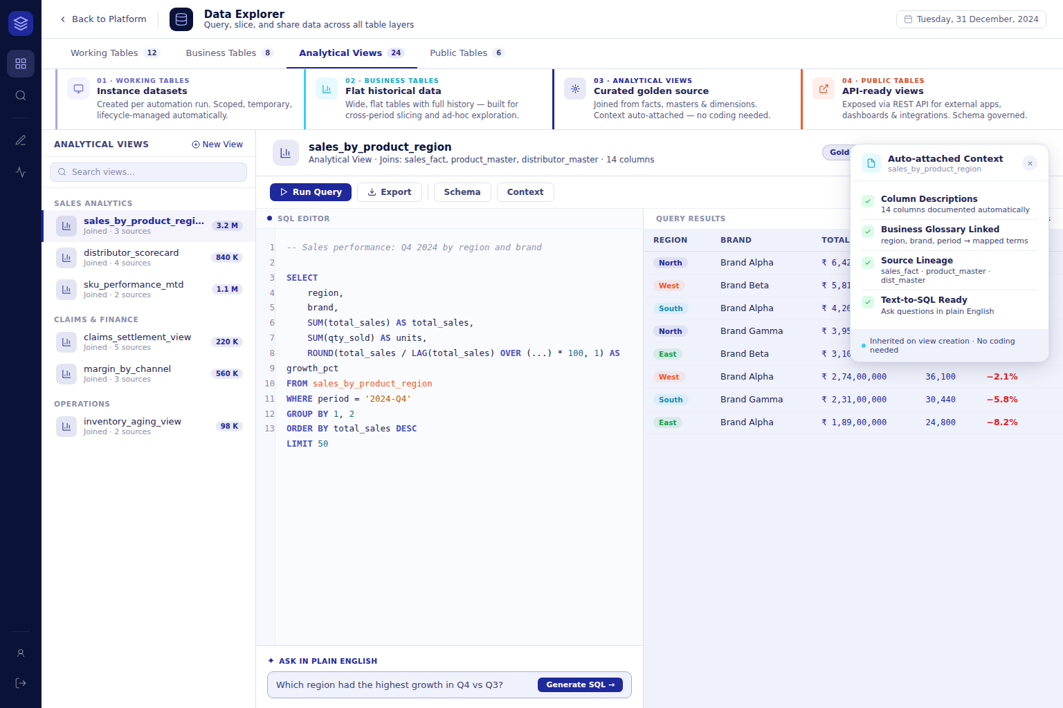 Explore & Share interface